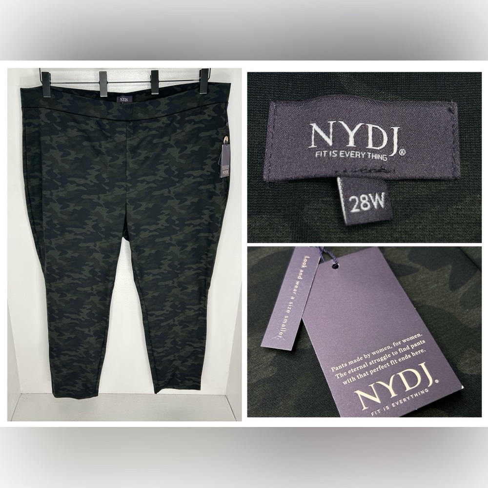 NYDJ‎ NWT Camo Ponte Pants Size 28W Stretch Leggings Office Comfort NEW